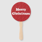 kerstbomen en Snowflakes Hand Fan Handwaaier (Voorkant)