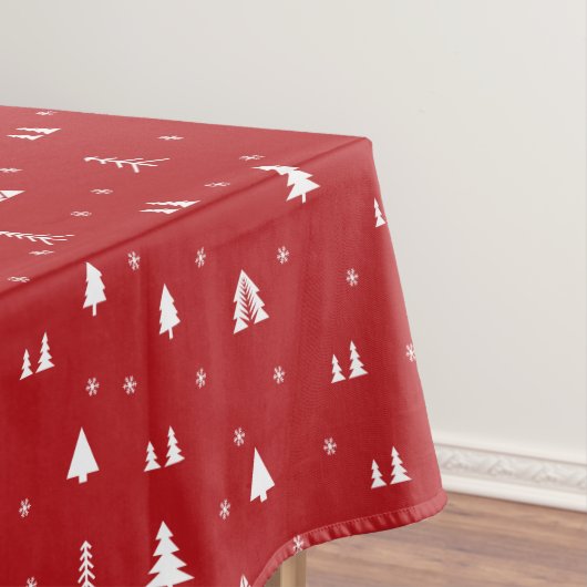 kerstbomen en Snowflakes Tafelkleed (Voorbeeld)