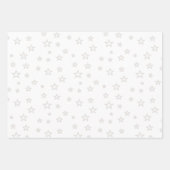 kerstbomen en sterren in rood en wit blauw inpakpapier vel (Voorkant)