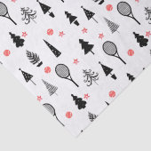 🎄 kerstbomen en 🎾 tennisrackets tissuepapier (Detail)