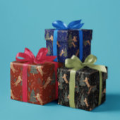 kerstbomen en tijgers, patroon, aangepaste achterg inpakpapier vel