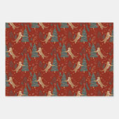 kerstbomen en tijgers, patroon, aangepaste achterg inpakpapier vel (Voorkant)