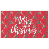 kerstbomen en tijgers, patroon, aangepaste achterg tafelkleed (Voorkant (Horizontaal))