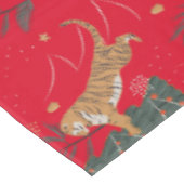 kerstbomen en tijgers, patroon, aangepaste achterg tafelkleed (Gekanteld)