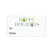 kerstbomen etiket (Voorkant)