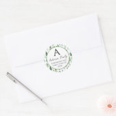 Kerstbomen Familieadres Ronde Sticker (Envelop)