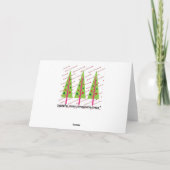 kerstbomen feestdagen kaart (Achterkant)