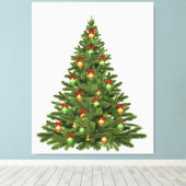 Kerstbomen, Feestdagen kerstkerstkerstkerstmis Canvas Afdruk (Insitu (Houten vloer))