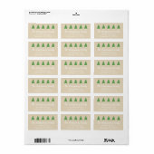 kerstbomen feestelijk etiket (Full Sheet)