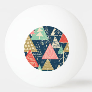 Kerstbomen feestelijke naadloze illustratie. pingpongballen