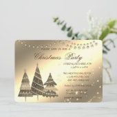 kerstbomen, feestfeest kaart (Staand voorkant)