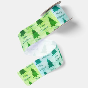 Kerstbomen Fel Blauw Groen Lint