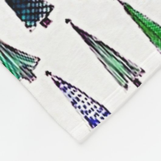 kerstbomen fleece deken (Hoek)