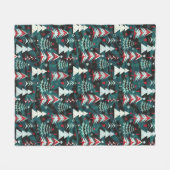 kerstbomen. fleece deken (Voorkant (Horizontaal))