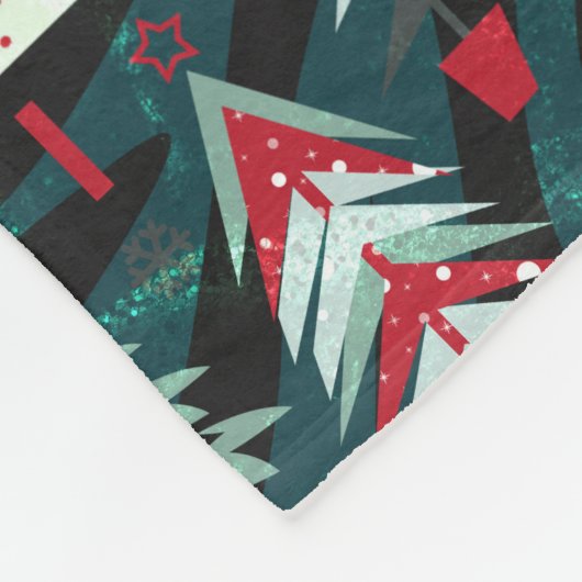 kerstbomen. fleece deken (Hoek)