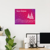 kerstbomen gemaakt van Snowflakes Poster (Thuiskantoor)