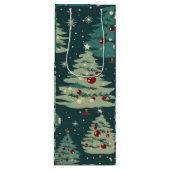 kerstbomen Gift Bag Wijn Cadeautas (Voorkant)
