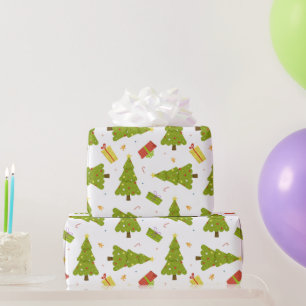 kerstbomen Gifts Modern Whimsical Winter Cadeaupapier