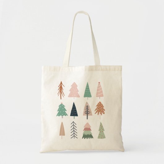 kerstbomen Girly Collage Tote Bag (Voorkant)