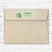 Kerstbomen groen retouradres etiket