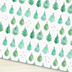 kerstbomen groen tissuepapier