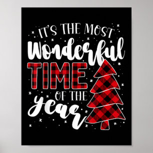 Kerstbomen Het is de mooiste tijd van de Poster