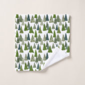 Kerstbomen Holiday Pattern  Bad Handdoek (Wasdoekje)