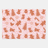  kerstbomen horen sterren kerst inpakpapier vel (Voorkant 2)