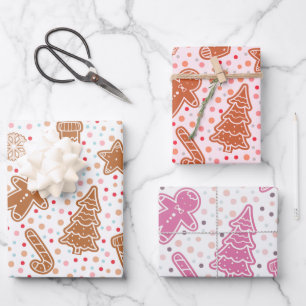  kerstbomen horen sterren kerst inpakpapier vel