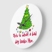 Kerstbomen Humor Bad Day Grote Klok (Hoek)