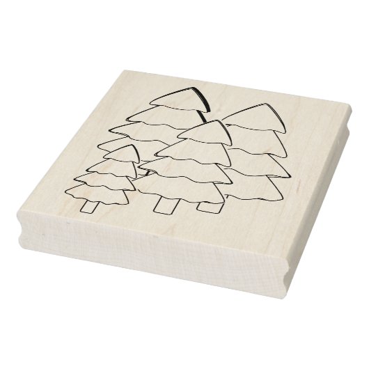 Kerstbomen illustratie kunststempel 	rubberstempel (Stempel)