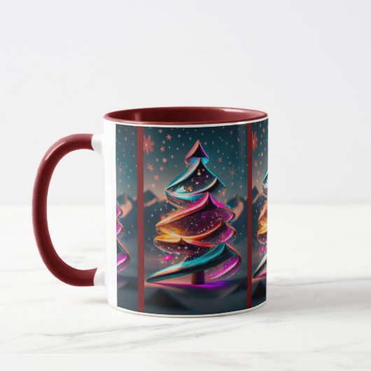 Kerstbomen in de sneeuw mok (Links)
