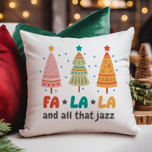 Kerstbomen in Retro Stijl Customizeerbaar Kussen