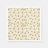 Kerstbomen in rood en groen met sterren servet (Voorkant)