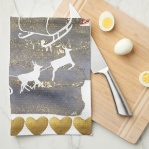 Kerstbomen in vintage stijl theedoek
