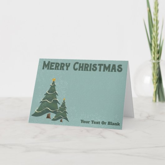  kerstbomen kaart (Voorkant)
