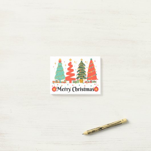 kerstbomen kerst post-it® notes (Op bureau)