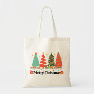 kerstbomen kerst tote bag