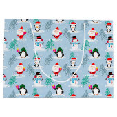 Kerstbomen, Kerstman, Sneeuwmannen en Pinguïns Groot Cadeauzakje (Achterkant)