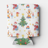 Kerstbomen, Kerstman: waterverf. Blikjeskoeler (Achterkant)