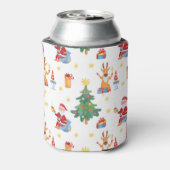 Kerstbomen, Kerstman: waterverf. Blikjeskoeler (Blikje Achterkant)