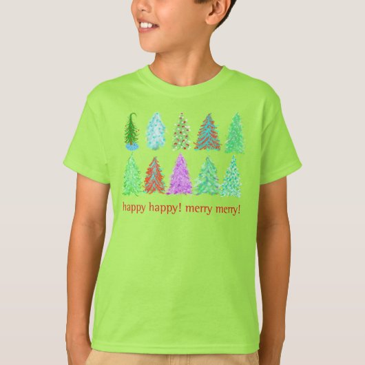 kerstbomen! Kinder Tee Shirt (Voorkant)