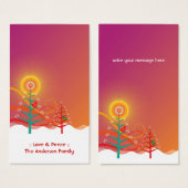 Kerstbomen Label met cadeautjes voor dagelijks fee Visitekaartjes (Voorkant /achterkant)