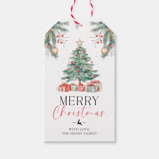 kerstbomen Labels voor kerstcadeautjes Cadeaulabel (Voorkant)