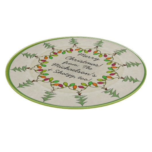 Kerstbomen & Lichten Charcuterie Board Snijplank (Hoek)