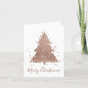 Kerstbomen Luxe Roos Gold Glitter Feestdagen Kaart