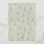 Kerstbomen Merry Everything 4 Foto Mint Goud Folie Feestdagenkaart (Achterkant)