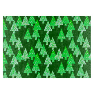 Kerstbomen met een moderne bloem - pijngroen snijplank