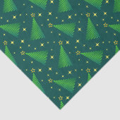 Kerstbomen met gouden sterren tissuepapier (Detail)