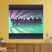 kerstbomen met groene tassen canvas afdruk (Insitu (Woonkamer))